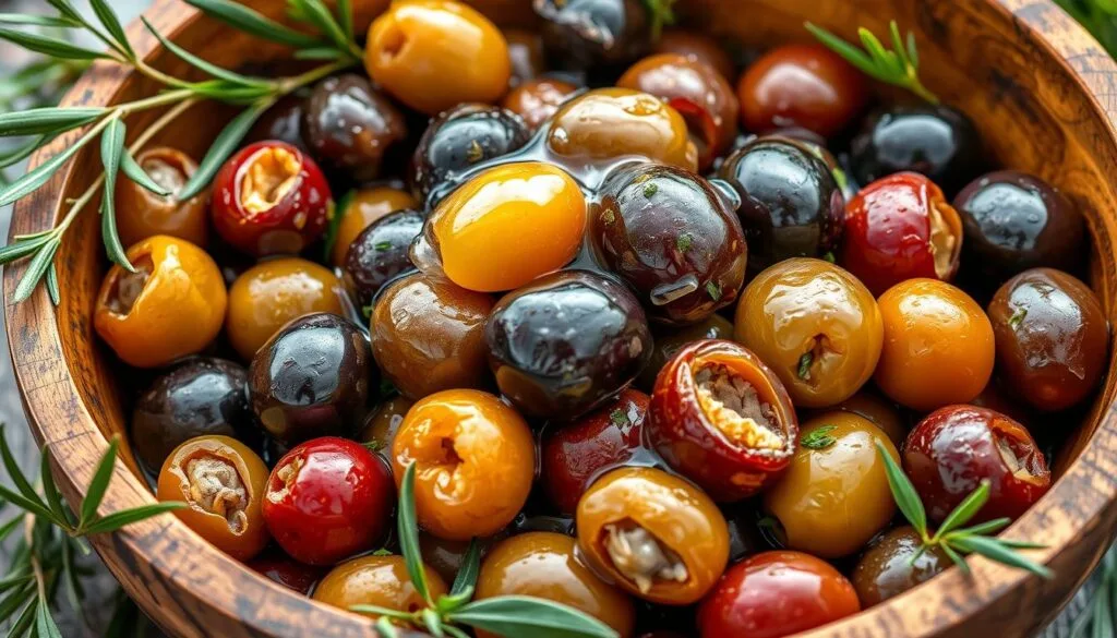 Preserved and Stuffed Olives
